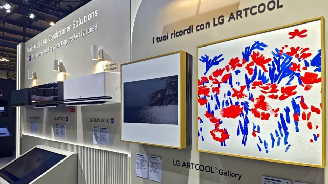 LG-artcool-MCE2026-stand LG ARTCOOL AI: Climatizzatore in doppia classe A+++ che combina tecnologia intelligente, efficienza energetica e design raffinato.