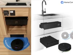 Bosch: il robot aspirapolvere da incasso scompare sotto il lavello dopo aver pulito Robot aspirapolvere da incasso Bosch BCRI3BX1