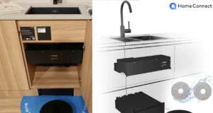 Bosch: il robot aspirapolvere da incasso scompare sotto il lavello dopo aver pulito Robot aspirapolvere da incasso Bosch BCRI3BX1