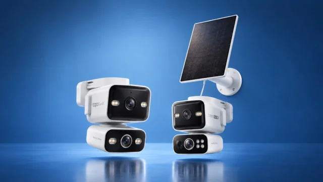 TP-Link Tapo Dual 4K: videocamere a doppio obiettivo Videocamere TP-Link Tapo Dual 4K a doppio obiettivo con kit solare